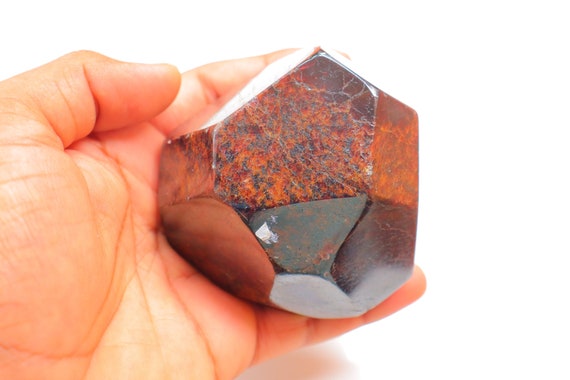 Xxl 1.66lb Garnet Dodecahedron, High Polished, Self Standing, Deeply Grounding, Stability, Root Chakra, Naturally Formed, Garnet Tumble