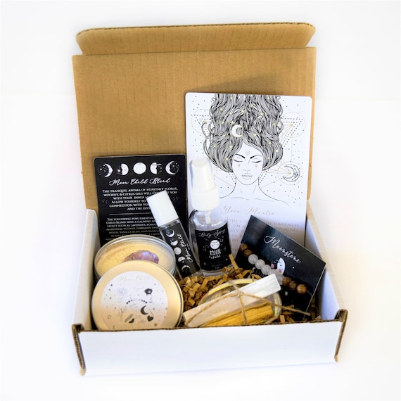 Goddess Moon Box: Spiritual Gift Set With Smudge Kit