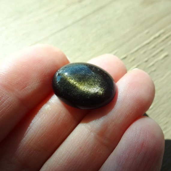 Golden Obsidian Cabochon 20x15mm