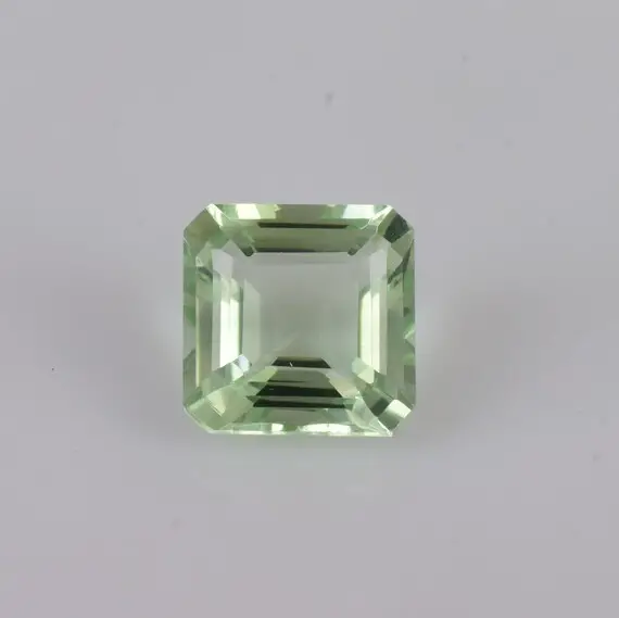 4.68 Cts Natural Green Amethyst 10x10x6.4 Mm Ascher Cut Octagon Loose Gemstone, 100% Natural Green Prasiolite Gemstone - Amgrn-1065