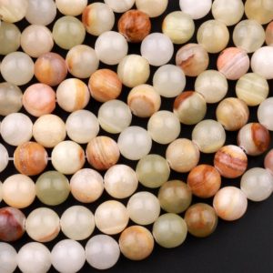 Natural Brown Yellow Green Calcite Round Beads Aka Afghanistan Jade 4mm 6mm 8mm 10mm 15.5" Strand Natural Brown Yellow Green Calcite Round Beads Aka Afghanistan Jade 4mm 6mm 8mm 10mm 15.5" Strand