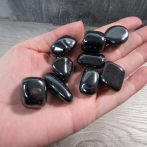 Hematite 0.75 inch + Tumbled Stone T214 | Natural genuine stones & crystals in various shapes & sizes. Buy raw cut, tumbled, or polished gemstones for making jewelry or crystal healing energy vibration raising reiki stones. #crystals #gemstones #crystalhealing #crystalsandgemstones #energyhealing #affiliate #ad