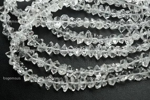 16 Inches Strand,finest Quality,aaa Quality,natural Herkimer Diamond Quartz Faceted Nuggets,size 5x8mm To 4x6mm