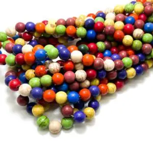 Shop Howlite Round Beads! Multi-Color Smooth Round Howlite Sphere Ball Loose Gemstone Beads (Assorted Color) – RN26 | Natural genuine round Howlite beads for beading and jewelry making.  #jewelry #beads #beadedjewelry #diyjewelry #jewelrymaking #beadstore #beading #affiliate #ad