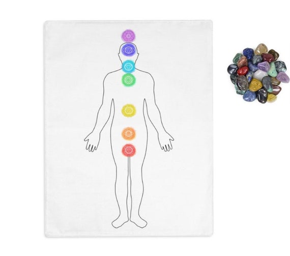 Human Form Distance Healing Chakra Mat | Distance Healing Mat, Chakra Healing, Crystal Healing, Gift For Healer, Reiki, Chakra Chart, Witchy