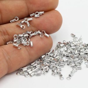 Shop Cord Tips! Inner 1,3mm Rhodium Plated Cord End , Crimp Beads , Cord Tip – RDM458 | Shop jewelry making and beading supplies, tools & findings for DIY jewelry making and crafts. #jewelrymaking #diyjewelry #jewelrycrafts #jewelrysupplies #beading #affiliate #ad