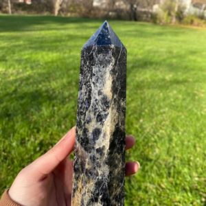 Shop Iolite Points & Wands! Iolite tower faceted crystal point MIOLT1 CASE 5 | Natural genuine stones & crystals in various shapes & sizes. Buy raw cut, tumbled, or polished gemstones for making jewelry or crystal healing energy vibration raising reiki stones. #crystals #gemstones #crystalhealing #crystalsandgemstones #energyhealing #affiliate #ad