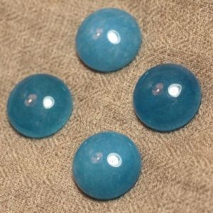 Shop Jade Round Beads! 1pc – Cabochon de Pierre – Jade Rond 20mm Bleu Azur – 4558550027610 | Natural genuine round Jade beads for beading and jewelry making.  #jewelry #beads #beadedjewelry #diyjewelry #jewelrymaking #beadstore #beading #affiliate #ad