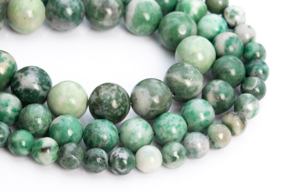 Genuine Natural Qinghai Jade Loose Beads Round Shape 6mm 8mm 10mm