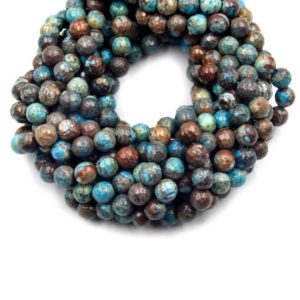 Shop Jasper Faceted Beads! Blue Sky Calsilica Jasper Beads | Faceted Round Calsilica Jasper Beads | 6mm 8mm 10mm | Loose Gemstone Beads | Beads by the Strand | Natural genuine faceted Jasper beads for beading and jewelry making.  #jewelry #beads #beadedjewelry #diyjewelry #jewelrymaking #beadstore #beading #affiliate #ad