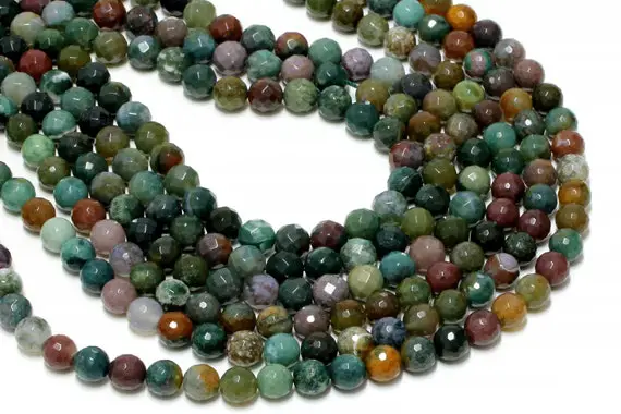 Large 10mm Jasper Beads,semiprecious Beads,gemstone Beads,faceted Gemstone Beads,faceted Beads,wholesale Diy,bulk Strands - 16" Full Strand