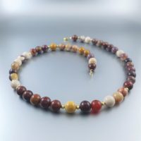 Jasper Necklace With Gold Unique Gift For Her Multi Color Natural Brown Yellow Red Gemstone Autumn Colors Friendship Gift | Natural genuine Gemstone jewelry. Buy crystal jewelry, handmade handcrafted artisan jewelry for women.  Unique handmade gift ideas. #jewelry #beadedjewelry #beadedjewelry #gift #shopping #handmadejewelry #fashion #style #product #jewelry #affiliate #ad