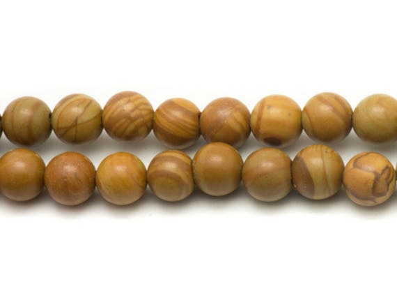 20pc - Perles De Pierre - Jaspe Bois Boules 6mm   4558550036926