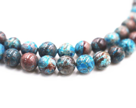 Natural Aa Blue Green Calsilica Jasper Beads,4mm 6mm 8mm 10mm 12mm Calsilica Jasper Beads,one Strand 15"