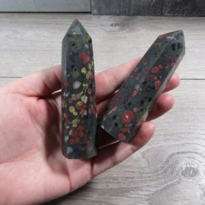 Shop Jasper Points & Wands! Plum Blossom Jasper 4 inch + Obelisk M37 | Natural genuine stones & crystals in various shapes & sizes. Buy raw cut, tumbled, or polished gemstones for making jewelry or crystal healing energy vibration raising reiki stones. #crystals #gemstones #crystalhealing #crystalsandgemstones #energyhealing #affiliate #ad