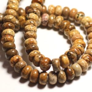 Shop Jasper Rondelle Beads! 10pc – Perles de Pierre – Jaspe Paysage Beige Rondelles 8×4-5mm – 8741140015760 | Natural genuine rondelle Jasper beads for beading and jewelry making.  #jewelry #beads #beadedjewelry #diyjewelry #jewelrymaking #beadstore #beading #affiliate #ad