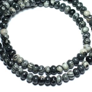 Fil 39cm 98pc env – Perles de Pierre – Jaspe Zèbre Rondelles 6x4mm | Natural genuine beads Array beads for beading and jewelry making.  #jewelry #beads #beadedjewelry #diyjewelry #jewelrymaking #beadstore #beading #affiliate #ad