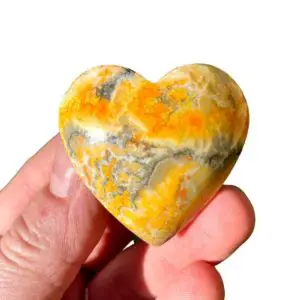 Shop Jasper Shapes! Bumble Bee Jasper Stone Heart (1.5") – Polished Bumble Bee Jasper Crystal Heart Stone – Tumbled Bumble Bee Jasper Gemstone – Yellow Jasper | Natural genuine stones & crystals in various shapes & sizes. Buy raw cut, tumbled, or polished gemstones for making jewelry or crystal healing energy vibration raising reiki stones. #crystals #gemstones #crystalhealing #crystalsandgemstones #energyhealing #affiliate #ad
