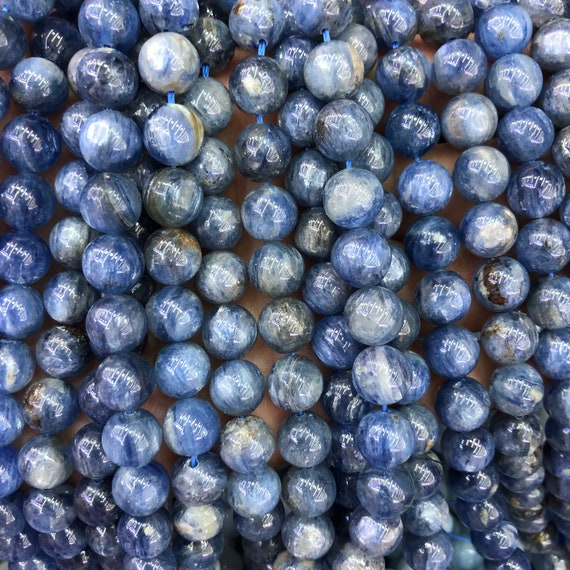 Kyanite Beads, Natural Gemstone Beads, Genuine Stone Beads, 8mm 10mm 15''