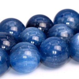 Blue Kyanite Beads Genuine Natural South Africa Grade AAA Gemstone Round Loose Beads 6MM 7MM 8MM 9MM 10MM 11MM 12MM Bulk Lot Options | Natural genuine round Kyanite beads for beading and jewelry making.  #jewelry #beads #beadedjewelry #diyjewelry #jewelrymaking #beadstore #beading #affiliate #ad