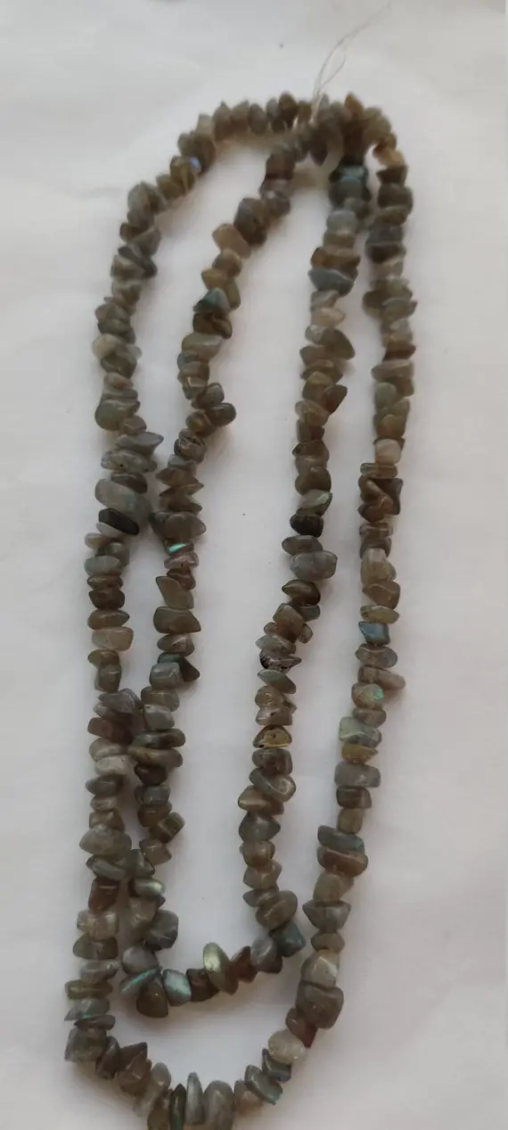 35" Natural Grey Labradorite Chip Beads, Uncut Chip Bead, 3-7mm, Polished Beads, Smooth Grey Labradorite Chip Bead, Jewelery Supplies