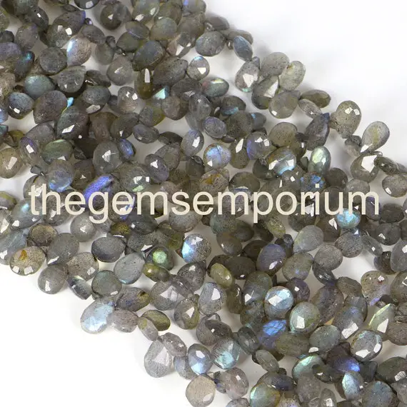 Fire Labradorite Faceted Pear Shape Beads, Natural Labradorite Faceted Beads, Faceted Labradorite Pear Shape Beads, Labradorite Beads