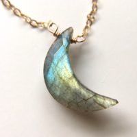 Labradorite Moon Necklace – Green Blue Stone Labradorite Jewelry – Raw Stone Necklace – Gold Or Silver – Healing Chakra Crystal Necklace | Natural genuine Gemstone jewelry. Buy crystal jewelry, handmade handcrafted artisan jewelry for women.  Unique handmade gift ideas. #jewelry #beadedjewelry #beadedjewelry #gift #shopping #handmadejewelry #fashion #style #product #jewelry #affiliate #ad