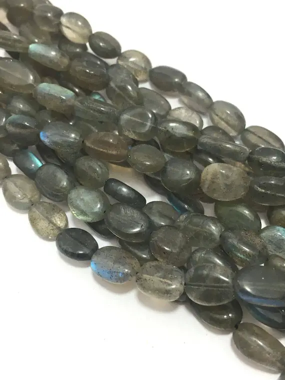 On Sale Lot  Of Labradorite Plain Oval 6x8 To 6x10 Mm Gemstone Beads Strand / Semi Precious Beads / Rare Beads / Labradorite Wholesale Beads
