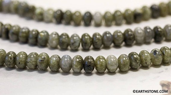 M/ Labradorite 8mm Rondelle Beads 15" Strand Genuine Gray Gemstone Beads For Jewelry Making