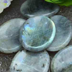 Natural Labradorite Worry Stone,Healing Worry Stone,Chakra Worry Stone,Size 35x45MM | Natural genuine stones & crystals in various shapes & sizes. Buy raw cut, tumbled, or polished gemstones for making jewelry or crystal healing energy vibration raising reiki stones. #crystals #gemstones #crystalhealing #crystalsandgemstones #energyhealing #affiliate #ad