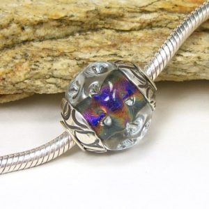 Shop Beads With Large Holes! Lampwork Glass Charm Bead – Large Hole – BHB | Shop jewelry making and beading supplies, tools & findings for DIY jewelry making and crafts. #jewelrymaking #diyjewelry #jewelrycrafts #jewelrysupplies #beading #affiliate #ad