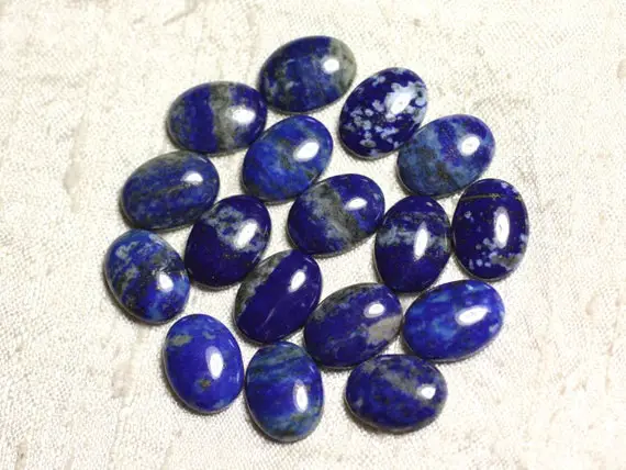 1pc - Cabochon Pierre - Lapis Lazuli Ovale 15x11mm Bleu Nuit - 4558550080882