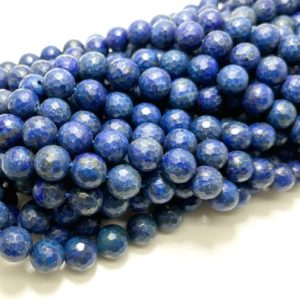 Shop Lapis Lazuli Faceted Beads! Natural Lapis Gemstone Beads, Lapis Lazuli Faceted Round Natural Loose Gemstone Beads – (6mm 8mm 10mm) – RNF107 | Natural genuine faceted Lapis Lazuli beads for beading and jewelry making.  #jewelry #beads #beadedjewelry #diyjewelry #jewelrymaking #beadstore #beading #affiliate #ad
