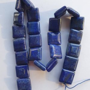 Shop Lapis Lazuli Bead Shapes! 24 Lapis Lazuli 16-17mm square beads. some beads have a raised square on one side. 16 inch strand. | Natural genuine other-shape Lapis Lazuli beads for beading and jewelry making.  #jewelry #beads #beadedjewelry #diyjewelry #jewelrymaking #beadstore #beading #affiliate #ad