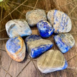 Lapis Lazuli Tumbled Stone | Love Courage Wisdom Communication Expression Authentic Relationships Reiki Charged | Natural genuine stones & crystals in various shapes & sizes. Buy raw cut, tumbled, or polished gemstones for making jewelry or crystal healing energy vibration raising reiki stones. #crystals #gemstones #crystalhealing #crystalsandgemstones #energyhealing #affiliate #ad