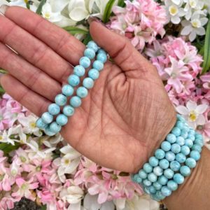 Shop Larimar Jewelry! AA Larimar Bracelets – Throat Chakra – No. 617 | Natural genuine Larimar jewelry. Buy crystal jewelry, handmade handcrafted artisan jewelry for women.  Unique handmade gift ideas. #jewelry #beadedjewelry #beadedjewelry #gift #shopping #handmadejewelry #fashion #style #product #jewelry #affiliate #ad