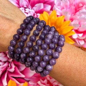 Shop Lepidolite Jewelry! 8mm or 10mm Gemmy Lepidolite Bead Bracelet – Restful – Peace – Tranquility – Lepidolite Stone – No. 409 | Natural genuine Lepidolite jewelry. Buy crystal jewelry, handmade handcrafted artisan jewelry for women.  Unique handmade gift ideas. #jewelry #beadedjewelry #beadedjewelry #gift #shopping #handmadejewelry #fashion #style #product #jewelry #affiliate #ad