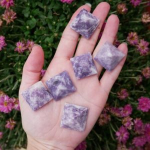 Shop Lepidolite Shapes! Lepidolite Pyramid – Crystal Pyramids – Lepidolite for Anxiety – Stones for Transformation – Crystals for Stress – Crystals for Depression | Natural genuine stones & crystals in various shapes & sizes. Buy raw cut, tumbled, or polished gemstones for making jewelry or crystal healing energy vibration raising reiki stones. #crystals #gemstones #crystalhealing #crystalsandgemstones #energyhealing #affiliate #ad