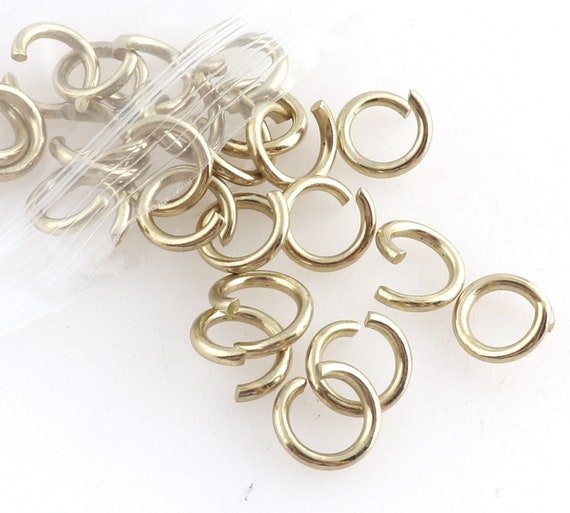 Light Gold Jump Ring 10mm Shiny Gold Split Ring Connector Ring Gold Open Jump Rings Bulk Gold Jump Rings Jewelry Making Supplies-100pcs