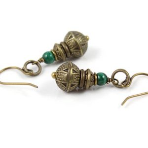 Shop Malachite Earrings! Malachite Earrings, Green Stone Earrings, Emerald Green Earrings, Gift for Her, Tribal Earrings, Rustic Earrings, Antique Gold Earrings | Natural genuine Malachite earrings. Buy crystal jewelry, handmade handcrafted artisan jewelry for women.  Unique handmade gift ideas. #jewelry #beadedearrings #beadedjewelry #gift #shopping #handmadejewelry #fashion #style #product #earrings #affiliate #ad