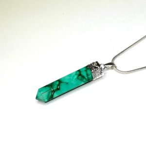 Shop Malachite Pendants! Malachite Crystal Necklace, Malachite Point Pendant with Chain | Natural genuine Malachite pendants. Buy crystal jewelry, handmade handcrafted artisan jewelry for women.  Unique handmade gift ideas. #jewelry #beadedpendants #beadedjewelry #gift #shopping #handmadejewelry #fashion #style #product #pendants #affiliate #ad