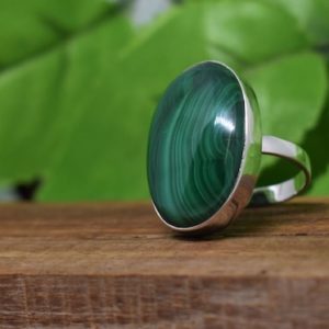 Shop Malachite Rings! Green Malachite Ring, Bezel Set Ring, Sterling Silver Ring, Artisan Ring, Oval Gemstone Jewelry, Handmade Silver Rings, Christmas | Natural genuine Malachite rings, simple unique handcrafted gemstone rings. #rings #jewelry #shopping #gift #handmade #fashion #style #affiliate #ad