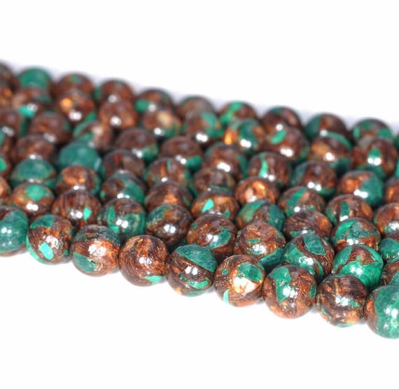 4mm Copper Bronze Malachite Gemstone Grade Aaa Round Loose Beads 15.5 Inch Full Strand (80004734-842)