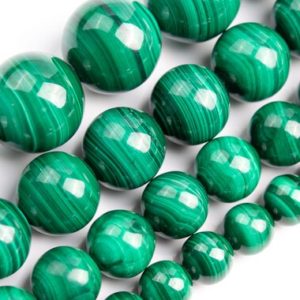 Shop Round Gemstone Beads! Green Malachite Beads Genuine Natural Grade AAA Gemstone Round Loose Beads 4MM 6MM 8MM 10MM 12MM Bulk Lot Options | Natural genuine round Gemstone beads for beading and jewelry making.  #jewelry #beads #beadedjewelry #diyjewelry #jewelrymaking #beadstore #beading #affiliate #ad