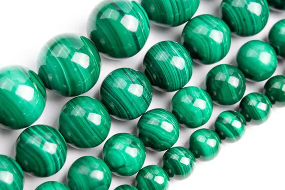 Green Malachite Beads Genuine Natural Grade Aaa Gemstone Round Loose Beads 4mm 6mm 8mm 10mm 12mm Bulk Lot Options