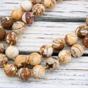 Shop Mookaite Jasper Jewelry! Matte Brecciated Mookaite Jasper round beads 15-16mm (ETB01183) Unique jewelry/Vintage jewelry/Gemstone necklace | Natural genuine Mookaite Jasper jewelry. Buy crystal jewelry, handmade handcrafted artisan jewelry for women.  Unique handmade gift ideas. #jewelry #beadedjewelry #beadedjewelry #gift #shopping #handmadejewelry #fashion #style #product #jewelry #affiliate #ad