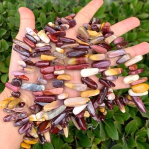 Shop Mookaite Jasper Bead Shapes! 1 Strand/15" Natural Mookaite Jasper Healing Gemstone 7-23mm Teardrop Pendant Drop Bead Spike Stick Gem for Necklace Earrings Jewelry Making | Natural genuine other-shape Mookaite Jasper beads for beading and jewelry making.  #jewelry #beads #beadedjewelry #diyjewelry #jewelrymaking #beadstore #beading #affiliate #ad
