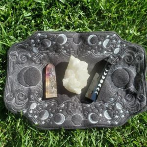Shop Crystal Healing Charging Plates & Crystal Grid Mats! Moon Phases Crystal Charger Mat or Display or Centerpiece | Shop jewelry making and beading supplies, tools & findings for DIY jewelry making and crafts. #jewelrymaking #diyjewelry #jewelrycrafts #jewelrysupplies #beading #affiliate #ad