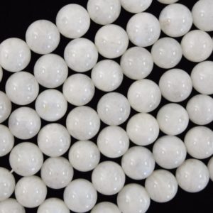Shop Moonstone Beads! Natural White Moonstone Round Beads 15.5" Strand 4mm 6mm 8mm 10mm 12mm S1 | Natural genuine beads Moonstone beads for beading and jewelry making.  #jewelry #beads #beadedjewelry #diyjewelry #jewelrymaking #beadstore #beading #affiliate #ad