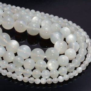 Shop Moonstone Beads! White Moonstone Gemstone Grade Aa Round 4mm 6mm 8mm Loose Beads Full Strand BULK LOT 1,2,6,12 and 50  (A253) | Natural genuine beads Moonstone beads for beading and jewelry making.  #jewelry #beads #beadedjewelry #diyjewelry #jewelrymaking #beadstore #beading #affiliate #ad
